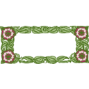 download Floral Frame clipart image with 0 hue color