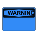 download Warning Blank Orange clipart image with 180 hue color