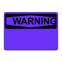 download Warning Blank Orange clipart image with 225 hue color