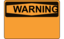 Warning Blank Orange