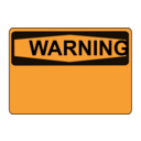 Warning Blank Orange