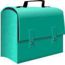 download Leather Suitcase clipart image with 135 hue color