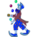 download Juggler Clown clipart image with 180 hue color