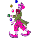 download Juggler Clown clipart image with 270 hue color