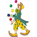 download Juggler Clown clipart image with 0 hue color