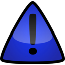 download Warning Icon clipart image with 180 hue color