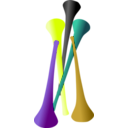 download Vuvuzelas clipart image with 45 hue color