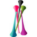 download Vuvuzelas clipart image with 315 hue color