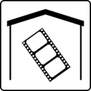 download Hotel Icon Has Movies In Room clipart image with 45 hue color