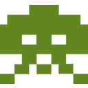 download Space Invaders clipart image with 225 hue color
