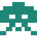 download Space Invaders clipart image with 315 hue color