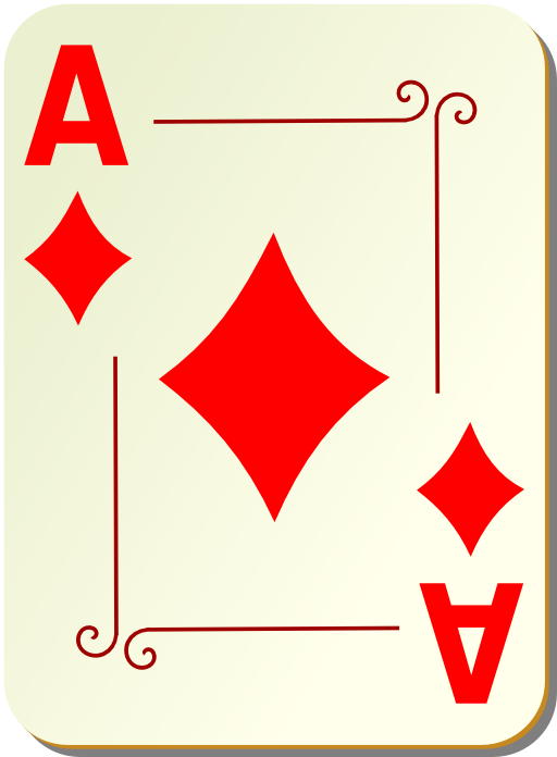 Ornamental Deck Ace Of Diamonds