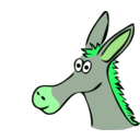 download Drawn Donkey clipart image with 90 hue color