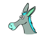 download Drawn Donkey clipart image with 135 hue color