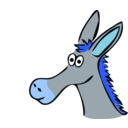 download Drawn Donkey clipart image with 180 hue color