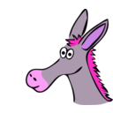 download Drawn Donkey clipart image with 270 hue color