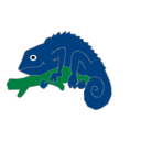 download Camaleon clipart image with 90 hue color