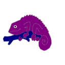 download Camaleon clipart image with 180 hue color