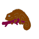 download Camaleon clipart image with 270 hue color