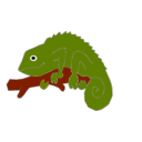 download Camaleon clipart image with 315 hue color