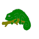 download Camaleon clipart image with 0 hue color