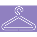 download Clothes Hanger White Stroke clipart image with 135 hue color