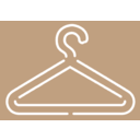 download Clothes Hanger White Stroke clipart image with 270 hue color