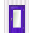 download Door With Cristal And Wall clipart image with 225 hue color