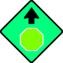 download Caution Stop Sign clipart image with 90 hue color
