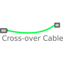 download Cross Over Cable Labelled clipart image with 135 hue color