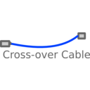 download Cross Over Cable Labelled clipart image with 225 hue color