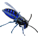 download Wasp clipart image with 180 hue color
