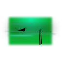 download Bird On Wire clipart image with 135 hue color