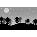 download Night Scene Vector clipart image with 225 hue color