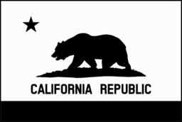 Flag Of California Thick Border Monochrome Solid