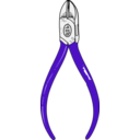 download Diagonal Cutting Pliers clipart image with 270 hue color
