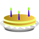 download 3 Candle Cake clipart image with 45 hue color