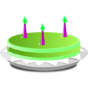 download 3 Candle Cake clipart image with 90 hue color