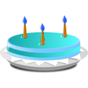 download 3 Candle Cake clipart image with 180 hue color