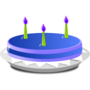 download 3 Candle Cake clipart image with 225 hue color