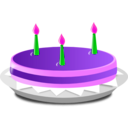 download 3 Candle Cake clipart image with 270 hue color