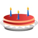 download 3 Candle Cake clipart image with 0 hue color