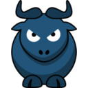 download Cartoon Gnu Wrath clipart image with 180 hue color