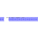 Greek Key T Shape 1 Turn Meander Lines