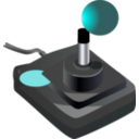 download Joystick Black Red Petri 01 clipart image with 180 hue color