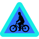 download Bicycles Roadsign clipart image with 180 hue color