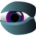 download Eye clipart image with 180 hue color