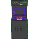 download Asteroids Arcade Game clipart image with 270 hue color