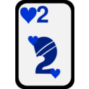 download Two Of Hearts clipart image with 225 hue color