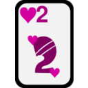 download Two Of Hearts clipart image with 315 hue color